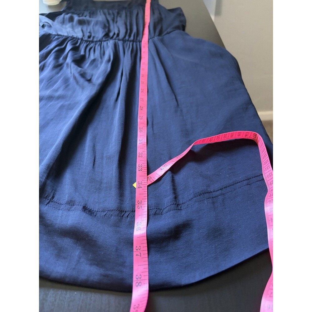 Banana Republic Goddess Dress Size 8 Navy Blue Fit & Flare Sleeveless V Neck - Picture 12 of 12